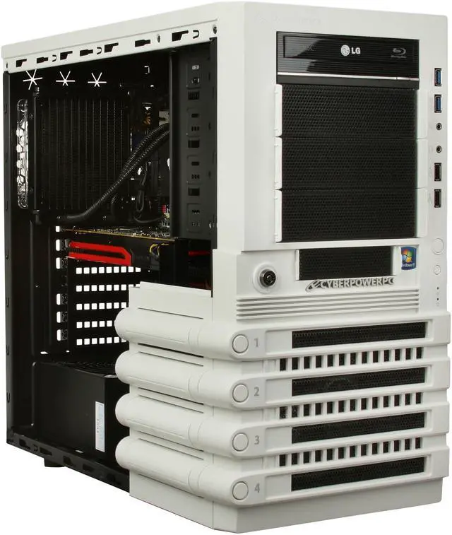 Alt view image 7 of 9 - CyberpowerPC Desktop PC Gamer FTW 2001LQ Intel Core i5-3570K 16GB DDR3 2TB HDD AMD Radeon HD 7970 3GB PCI-e Graphics Windows 7 Home Premium 64-Bit