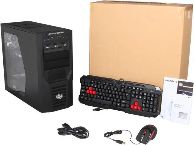 Alt view image 10 of 10 - CyberpowerPC Desktop PC Gamer Xtreme 1350 Intel Core i7-3770 8GB DDR3 1TB HDD NVIDIA GeForce GT 640 2GB Windows 7 Home Premium 64-Bit