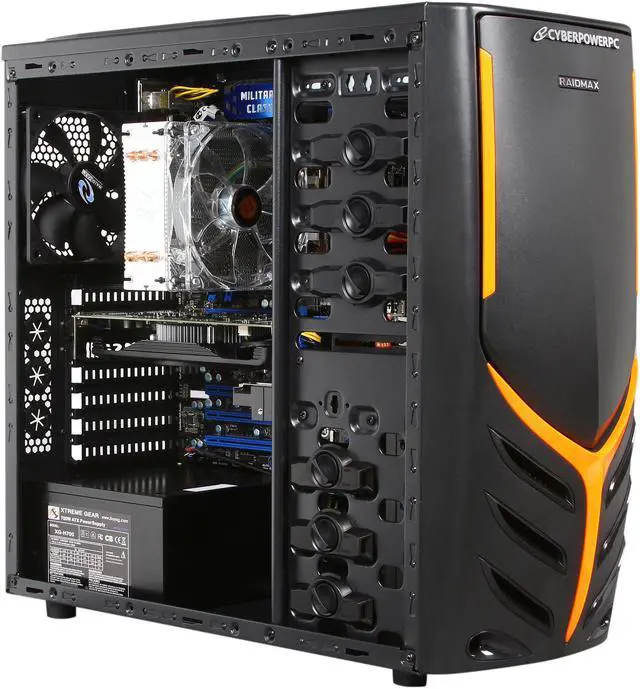 Alt view image 7 of 9 - CyberpowerPC Desktop PC Gamer Xtreme 1353 Intel Core i7-3820 16GB DDR3 2TB HDD Nvidia Geforce GTX 650 1GB Windows 8 64 bit