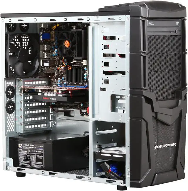 Alt view image 7 of 10 - CyberpowerPC Desktop PC Gamer Ultra 2138 AMD FX-Series FX-8320 8GB DDR3 1TB HDD AMD Radeon HD 6670 1GB Windows 8