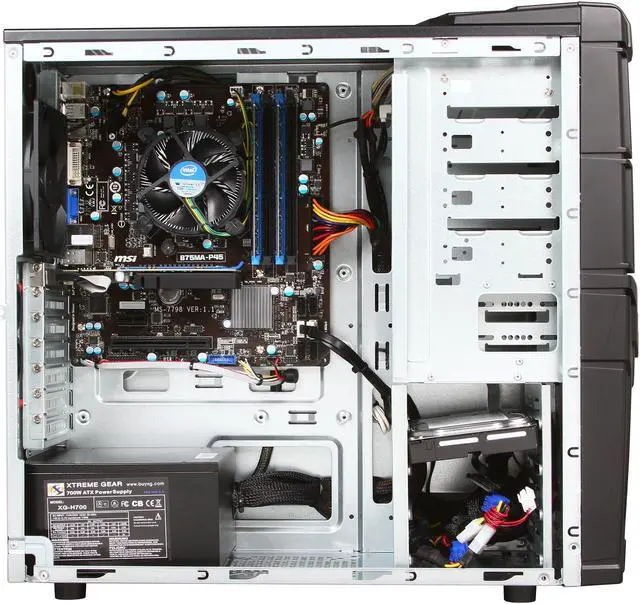 Alt view image 6 of 10 - CyberpowerPC Desktop PC Gamer Xtreme 1347 Intel Core i5-3570K 8GB DDR3 1TB HDD Nvidia Geforce GT 620 2GB Windows 8 64 bit