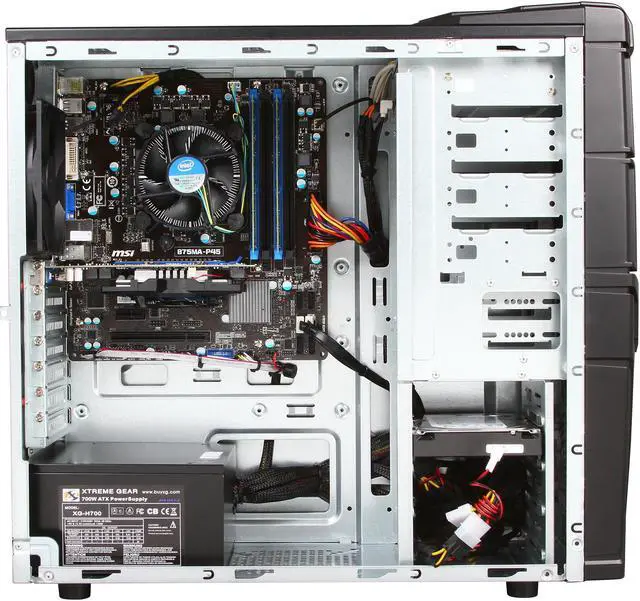 Alt view image 6 of 10 - CyberpowerPC Desktop PC Gamer Xtreme 1348 Intel Core i7-3770K 16GB DDR3 2TB HDD AMD Radeon HD 7750 2GB Windows 8 64-Bit