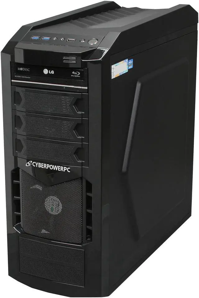 Alt view image 3 of 10 - CyberpowerPC Desktop PC Gamer Xtreme 1359LQ Intel Core i7-3820 16GB DDR3 2TB HDD NVIDIA GeForce GTX 660 Ti 2GB Windows 8 64-Bit