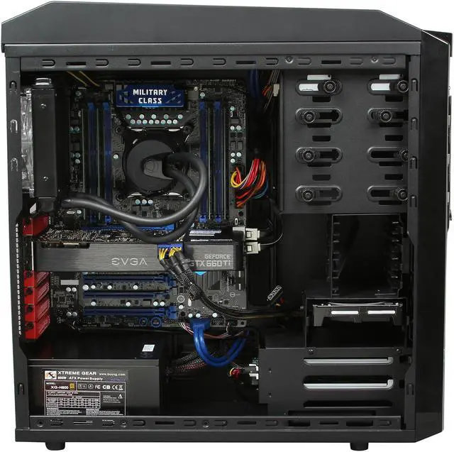 Alt view image 6 of 10 - CyberpowerPC Desktop PC Gamer Xtreme 1359LQ Intel Core i7-3820 16GB DDR3 2TB HDD NVIDIA GeForce GTX 660 Ti 2GB Windows 8 64-Bit