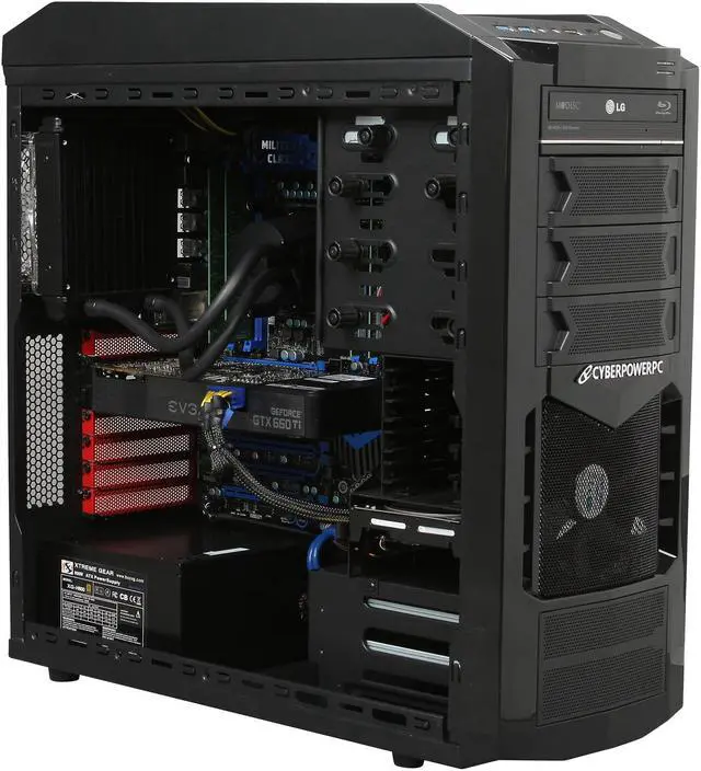 Alt view image 7 of 10 - CyberpowerPC Desktop PC Gamer Xtreme 1359LQ Intel Core i7-3820 16GB DDR3 2TB HDD NVIDIA GeForce GTX 660 Ti 2GB Windows 8 64-Bit
