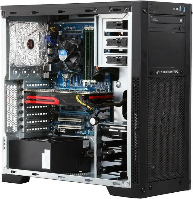 Alt view image 7 of 10 - CyberpowerPC Desktop PC Gamer Xtreme 1375 Intel Core i7-3770K 16GB DDR3 1TB HDD AMD Radeon HD 7870 2GB Windows 8 64-Bit