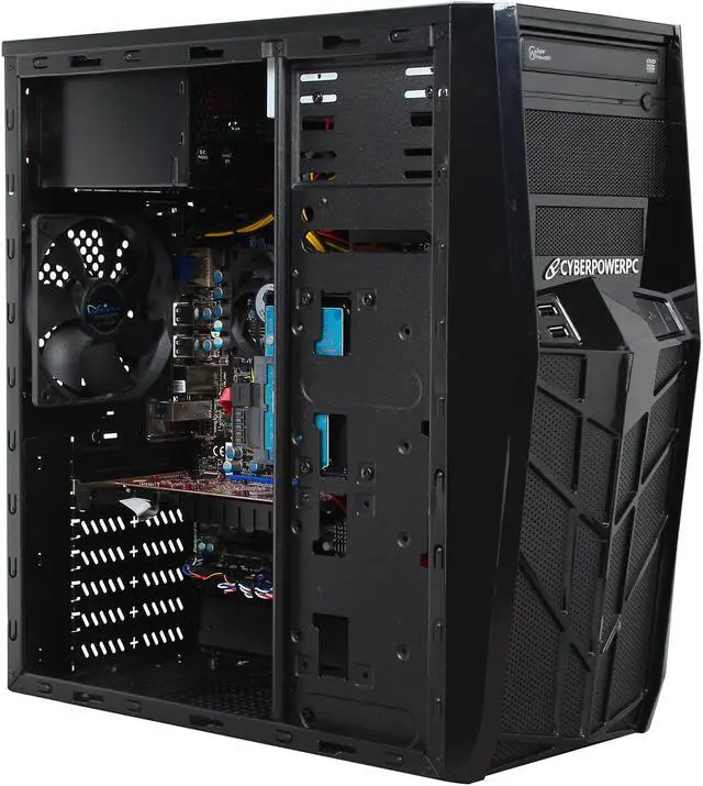 Alt view image 7 of 10 - CyberpowerPC Desktop PC Gamer Ultra 2163 AMD FX-Series FX-4130 4GB DDR3 500GB HDD AMD Radeon HD 6450 1GB Windows 8 64-Bit