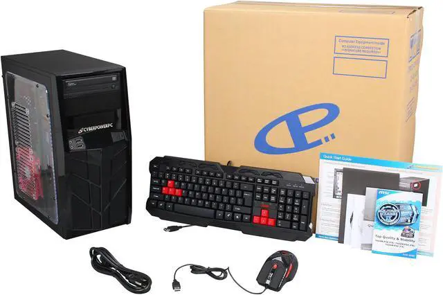 Alt view image 10 of 10 - CyberpowerPC Desktop PC Gamer Ultra 2163 AMD FX-Series FX-4130 4GB DDR3 500GB HDD AMD Radeon HD 6450 1GB Windows 8 64-Bit