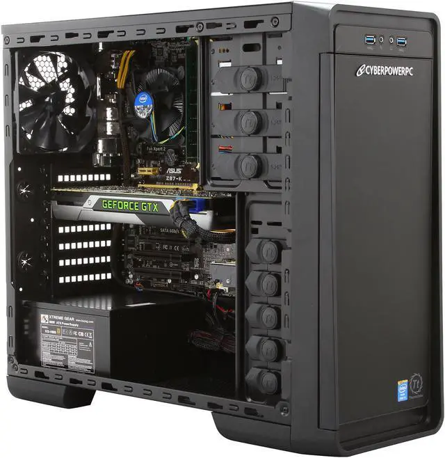 Alt view image 8 of 11 - CyberpowerPC Desktop PC Gamer Xtreme H500 Intel Core i7-4770K 16GB DDR3 2TB HDD + 250GB SSD HDD NVIDIA Geforce GTX 780 3GB Windows 8 64-Bit
