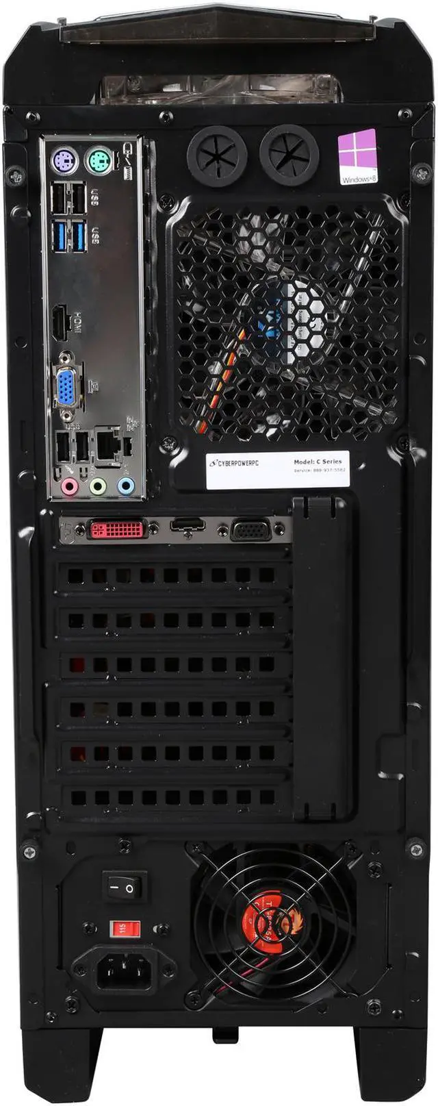 Alt view image 9 of 10 - CyberpowerPC Desktop PC Gamer Xtreme H710 Intel Core i7-4790K 8GB DDR3 2TB HDD AMD Radeon R7 250 2GB Windows 10 Home 64-bit