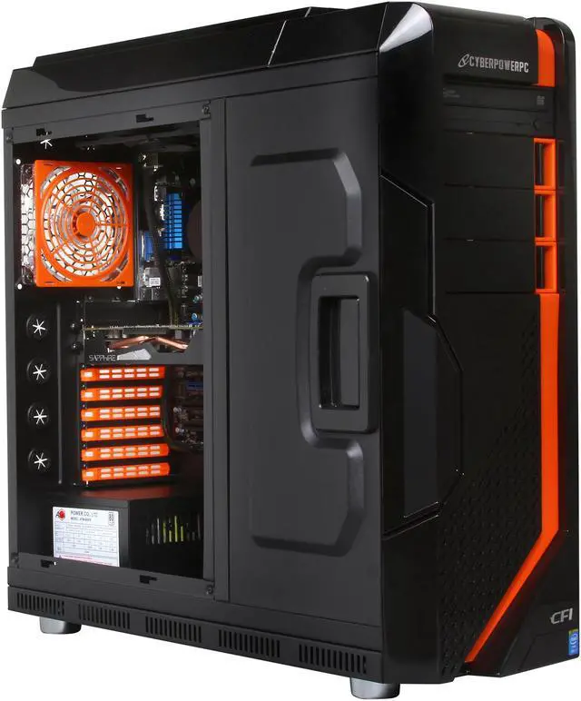 Alt view image 10 of 14 - CyberpowerPC Desktop PC Zeus EVO Thunder ZET350LQ Intel Core i7-4770K 16GB DDR3 2TB HDD AMD Radeon R9 270X Windows 8.1 64-Bit
