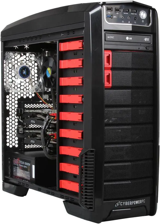 Alt view image 7 of 10 - CyberpowerPC Desktop PC Mega Miner A200X (MMA200X) AMD FX-Series FX-6300 8GB DDR3 1TB HDD AMD Radeon R9 280X Windows 8.1 64-Bit