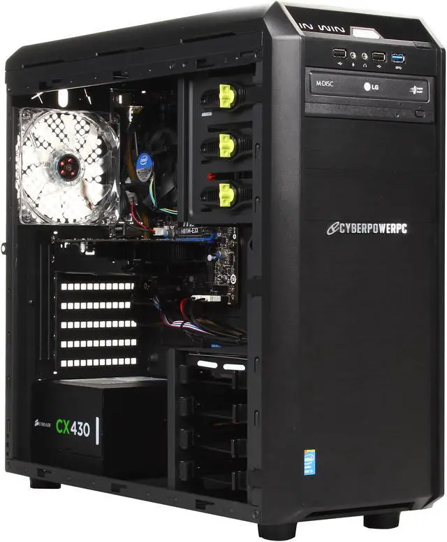 Alt view image 7 of 10 - CyberpowerPC Desktop PC Stealth Ronin 250 Intel Core i5-4690 8GB DDR3 2TB HDD NVIDIA GeForce GTX 750 Ti 2GB Windows 8.1 64-Bit
