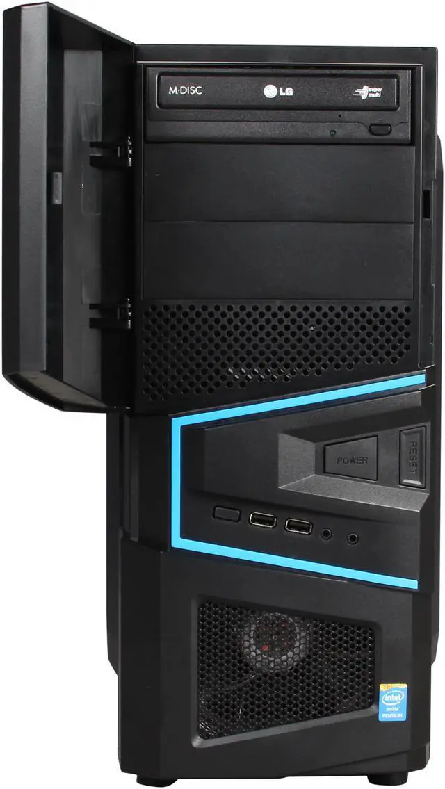 Alt view image 2 of 10 - CyberpowerPC Desktop PC Gamer Xtreme H125 Intel Pentium G3240 8GB DDR3 500GB HDD NVIDIA GeForce GT 610 1GB Windows 7 Home Premium 64-Bit