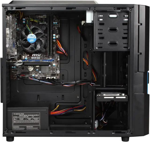 Alt view image 6 of 10 - CyberpowerPC Desktop PC Gamer Xtreme H125 Intel Pentium G3240 8GB DDR3 500GB HDD NVIDIA GeForce GT 610 1GB Windows 7 Home Premium 64-Bit