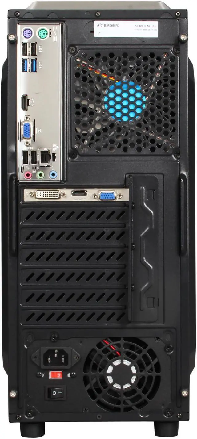 Alt view image 8 of 10 - CyberpowerPC Desktop PC Gamer Xtreme H125 Intel Pentium G3240 8GB DDR3 500GB HDD NVIDIA GeForce GT 610 1GB Windows 7 Home Premium 64-Bit