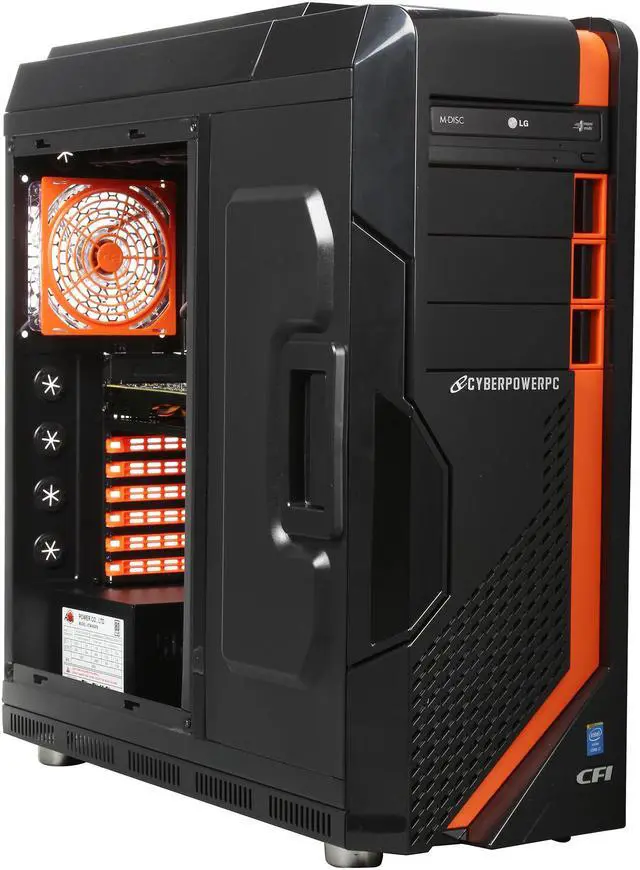 Alt view image 8 of 9 - CyberpowerPC Desktop PC Zeus EVO Thunder 360LQ Intel Core i7-4790K 16GB DDR3 2TB HDD AMD Radeon R9 270X 2GB Windows 7 Home Premium 64-Bit