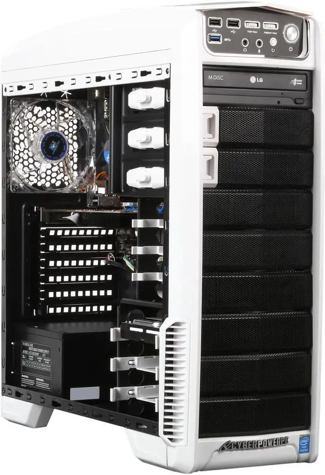 Alt view image 7 of 10 - CyberpowerPC Desktop PC Gamer Xtreme P100 Intel Pentium G3258 4GB DDR3 500GB HDD AMD Radeon R5 230 1GB Windows 8.1 64-Bit