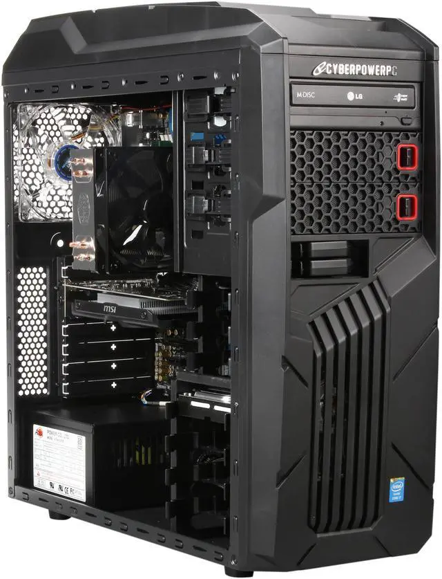 Alt view image 7 of 9 - CyberpowerPC Desktop PC Gamer Xtreme 1395 Intel Core i7-5820K 16GB DDR4 1TB HDD NVIDIA GeForce GTX 750 1 GB Windows 8.1 64-Bit