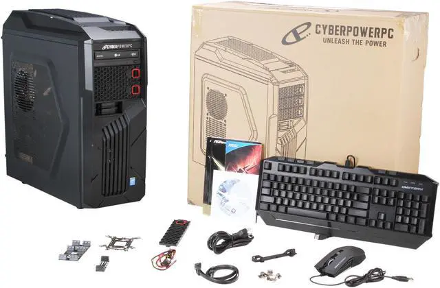 Alt view image 9 of 9 - CyberpowerPC Desktop PC Gamer Xtreme 1395 Intel Core i7-5820K 16GB DDR4 1TB HDD NVIDIA GeForce GTX 750 1 GB Windows 8.1 64-Bit