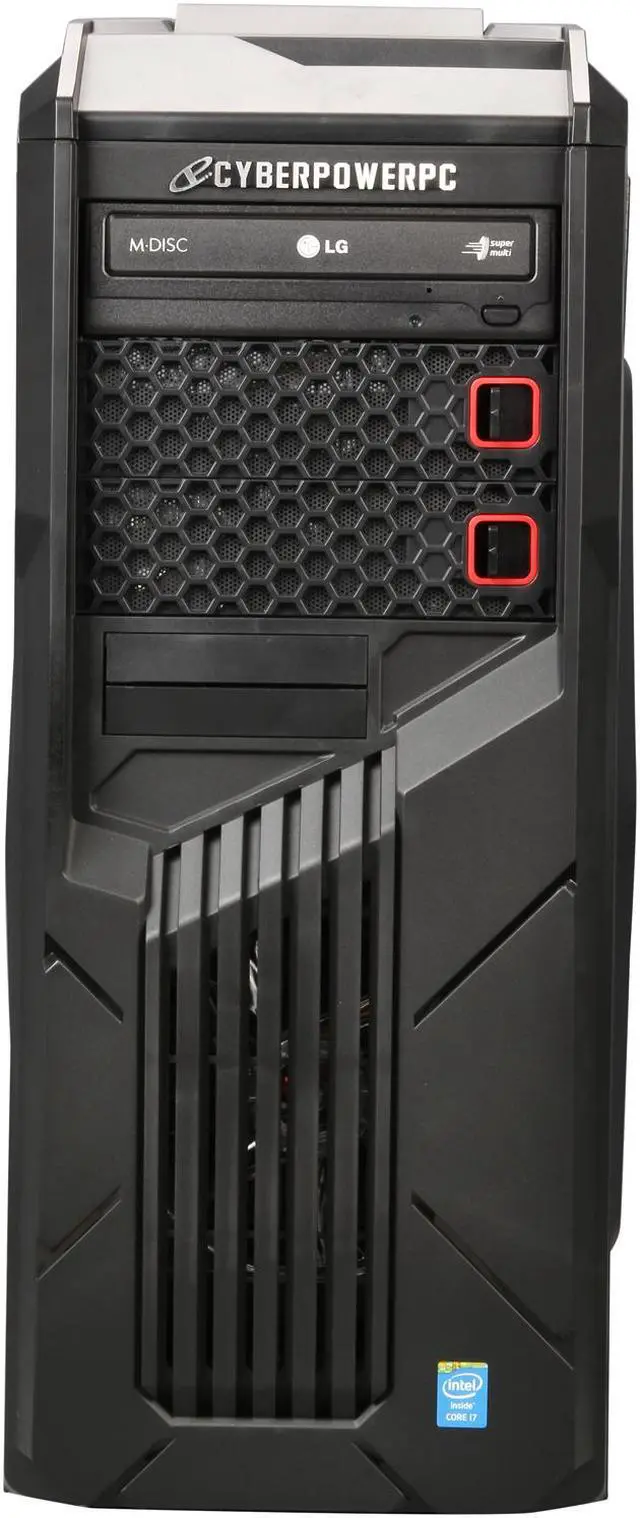 Alt view image 2 of 9 - CyberpowerPC Desktop PC Gamer Xtreme 1397 Intel Core i7-5820K 16GB DDR4 2TB HDD 256GB SSD AMD Radeon R9 280 3 GB Windows 8.1 64-Bit