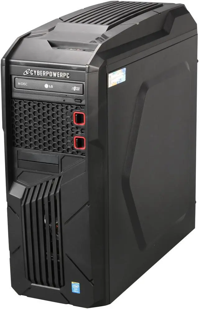 Alt view image 3 of 9 - CyberpowerPC Desktop PC Gamer Xtreme 1397 Intel Core i7-5820K 16GB DDR4 2TB HDD 256GB SSD AMD Radeon R9 280 3 GB Windows 8.1 64-Bit