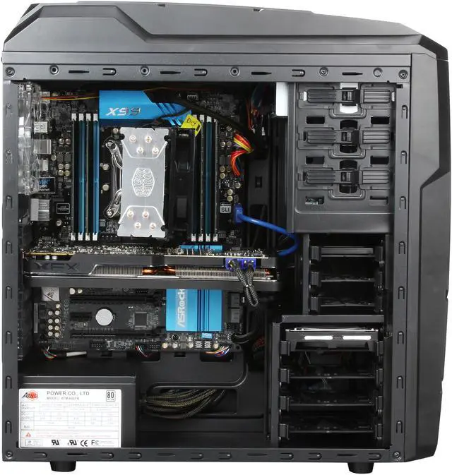 Alt view image 6 of 9 - CyberpowerPC Desktop PC Gamer Xtreme 1397 Intel Core i7-5820K 16GB DDR4 2TB HDD 256GB SSD AMD Radeon R9 280 3 GB Windows 8.1 64-Bit