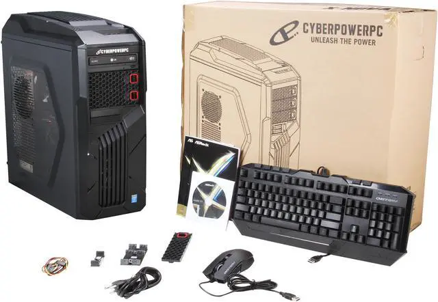 Alt view image 9 of 9 - CyberpowerPC Desktop PC Gamer Xtreme 1397 Intel Core i7-5820K 16GB DDR4 2TB HDD 256GB SSD AMD Radeon R9 280 3 GB Windows 8.1 64-Bit