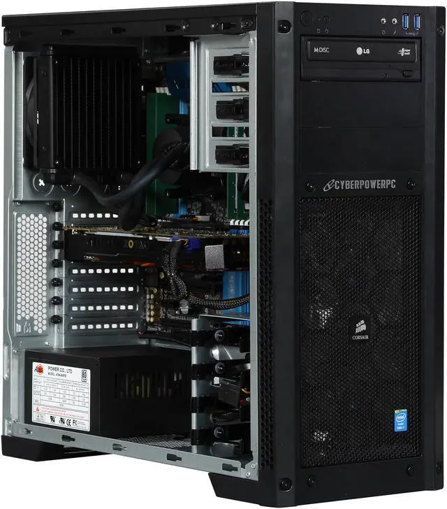 Alt view image 7 of 9 - CyberpowerPC Desktop PC Reaper 250LQ Intel Core i7-5820K 16GB DDR4 2TB HDD NVIDIA GeForce GTX 780 3 GB Windows 8.1 64-Bit