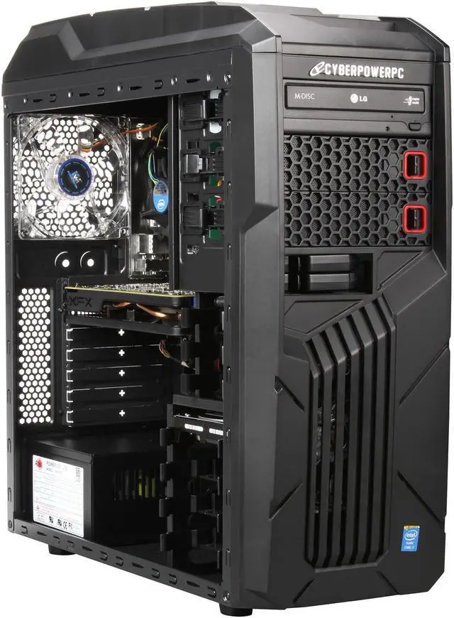 Alt view image 7 of 9 - CyberpowerPC Desktop PC Gamer Xtreme H245 Intel Core i7-4790K 16GB DDR3 2TB HDD AMD Radeon R9 270 2 GB Windows 8.1 64-Bit