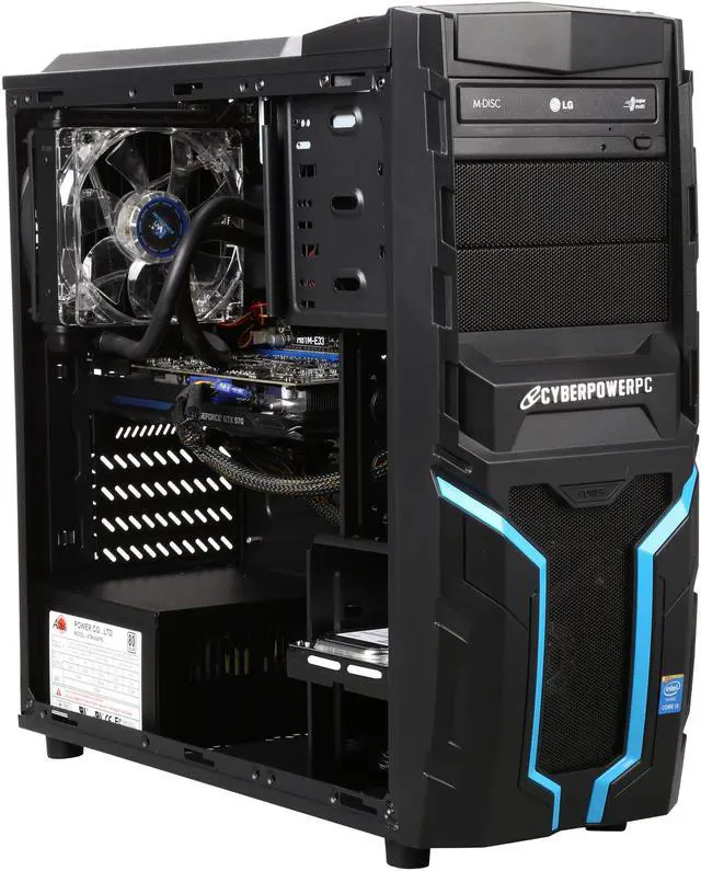 Alt view image 7 of 9 - CyberpowerPC Desktop PC Gamer Xtreme H818LQ (GXH818LQ) Intel Core i5-4690K 16GB DDR3 1TB HDD NVIDIA GeForce GTX 970 4 GB Windows 8.1 64-Bit