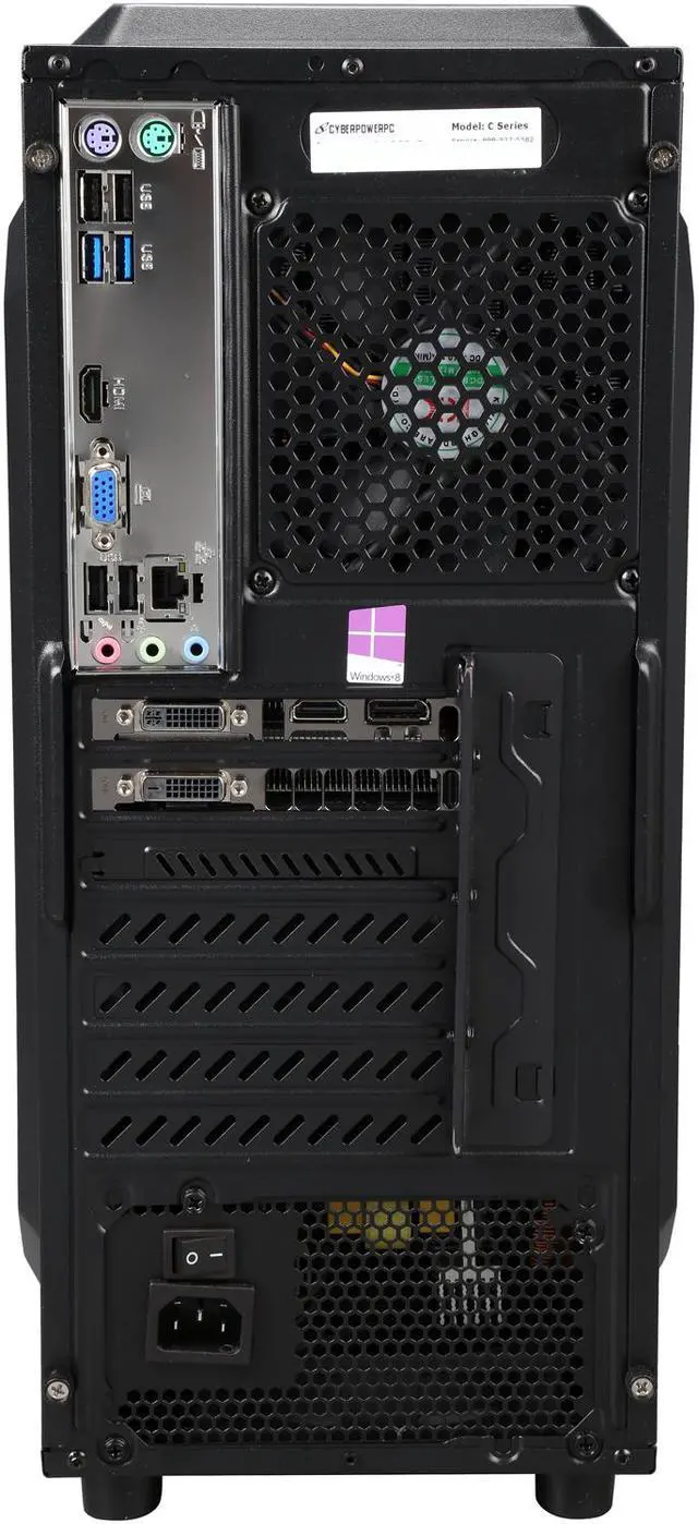Alt view image 8 of 9 - CyberpowerPC Desktop PC Gamer Xtreme H818LQ (GXH818LQ) Intel Core i5-4690K 16GB DDR3 1TB HDD NVIDIA GeForce GTX 970 4 GB Windows 8.1 64-Bit
