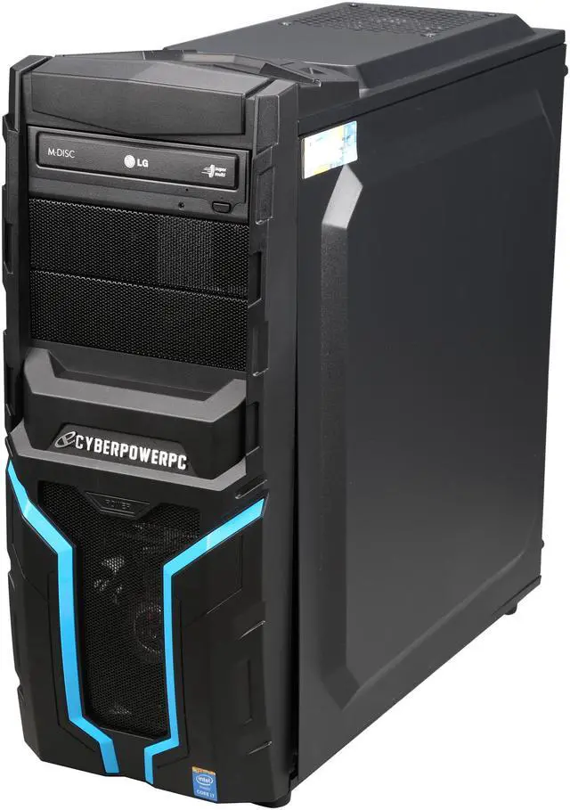Alt view image 3 of 9 - CyberpowerPC Desktop PC Gamer Xtreme 1507 Intel Core i7-5820K 8GB DDR4 1TB HDD 120GB SSD AMD Radeon R9 270 2GB Windows 8.1 64-Bit