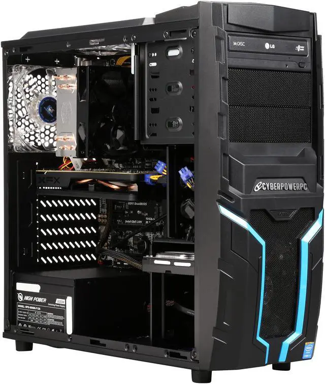 Alt view image 7 of 9 - CyberpowerPC Desktop PC Gamer Xtreme 1507 Intel Core i7-5820K 8GB DDR4 1TB HDD 120GB SSD AMD Radeon R9 270 2GB Windows 8.1 64-Bit