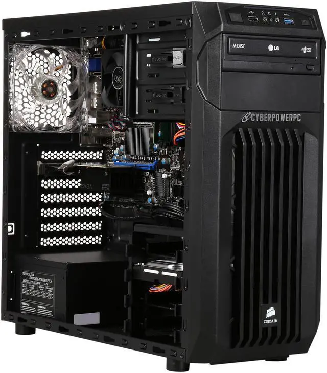 Alt view image 7 of 9 - CyberpowerPC Desktop Computer Gamer Ultra 2227 AMD FX-Series FX-4300 (3.80 GHz) 4 GB DDR3 1 TB HDD NVIDIA GeForce GT 730 2 GB Windows 10 Home 64-Bit