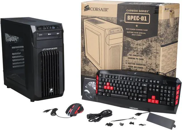 Alt view image 9 of 9 - CyberpowerPC Desktop Computer Gamer Ultra 2227 AMD FX-Series FX-4300 (3.80 GHz) 4 GB DDR3 1 TB HDD NVIDIA GeForce GT 730 2 GB Windows 10 Home 64-Bit