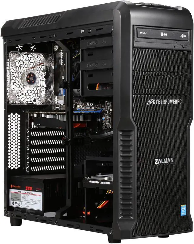 Alt view image 7 of 10 - CyberpowerPC Desktop Computer Stealth Rogue 256 Intel Core i5 4590 (3.30GHz) 8GB DDR3 1TB HDD NVIDIA GeForce GTX 750 Ti 2GB Windows 10 Home 64-Bit