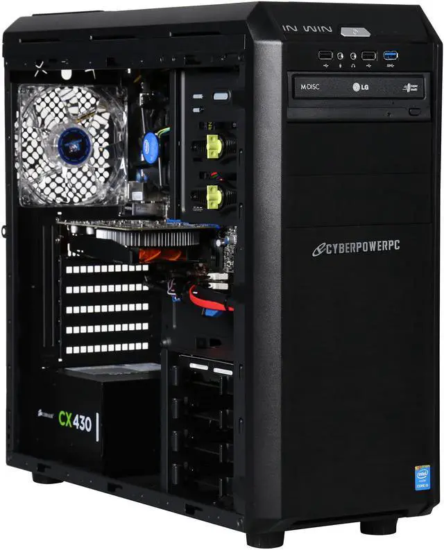 Alt view image 8 of 10 - CyberpowerPC Desktop Computer Stealth Ronin 286 Intel Core i5 4690 (3.50GHz) 8GB DDR3 2TB HDD NVIDIA GeForce GTX 750 Ti 2GB Windows 10 Home 64-Bit
