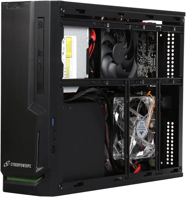 Alt view image 7 of 9 - CyberpowerPC Desktop Computer Zeus Mini A356 A10-Series APU A10-7700K (3.5GHz) 8GB DDR3 2TB HDD NVIDIA GeForce GTX 970 4GB Windows 10 Home 64-Bit