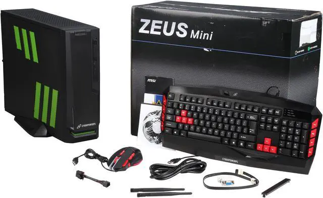 Alt view image 9 of 9 - CyberpowerPC Desktop Computer Zeus Mini A356 A10-Series APU A10-7700K (3.5GHz) 8GB DDR3 2TB HDD NVIDIA GeForce GTX 970 4GB Windows 10 Home 64-Bit