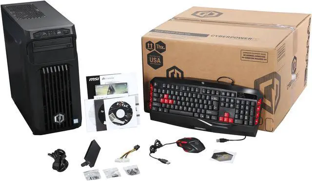 Alt view image 9 of 9 - CyberpowerPC Desktop Computer Gamer Xtreme S101 Intel Core i5-6600K 8GB DDR4 1TB HDD NVIDIA GeForce GTX 1050 2 GB Windows 10 Home 64-Bit