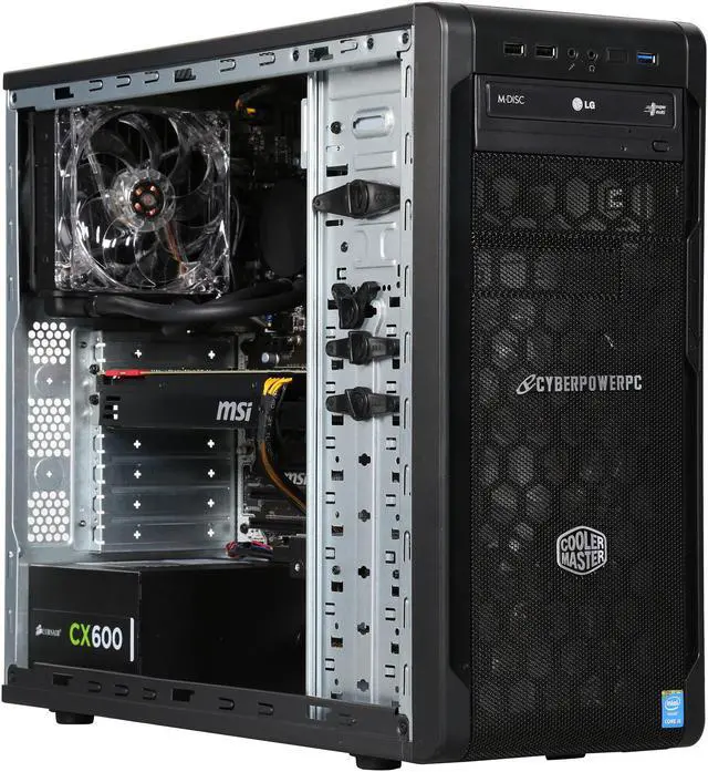Alt view image 7 of 9 - CyberpowerPC Desktop Computer Stealth Raider S10LQ Intel Core i5-6600K 16GB DDR4 2TB HDD NVIDIA GeForce GTX 980 4GB Windows 10 Home 64-Bit