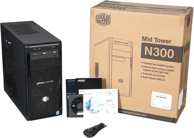 Alt view image 9 of 9 - CyberpowerPC Desktop Computer Stealth Raider S10LQ Intel Core i5-6600K 16GB DDR4 2TB HDD NVIDIA GeForce GTX 980 4GB Windows 10 Home 64-Bit
