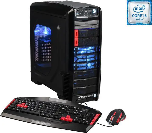 Main image of CyberpowerPC Desktop Computer Gamer Xtreme S100 Intel Core i5 6500 (3.20 GHz) 4 GB DDR4 1 TB HDD NVIDIA Geforce GT 720 1 GB Windows 10 Home 64-Bit