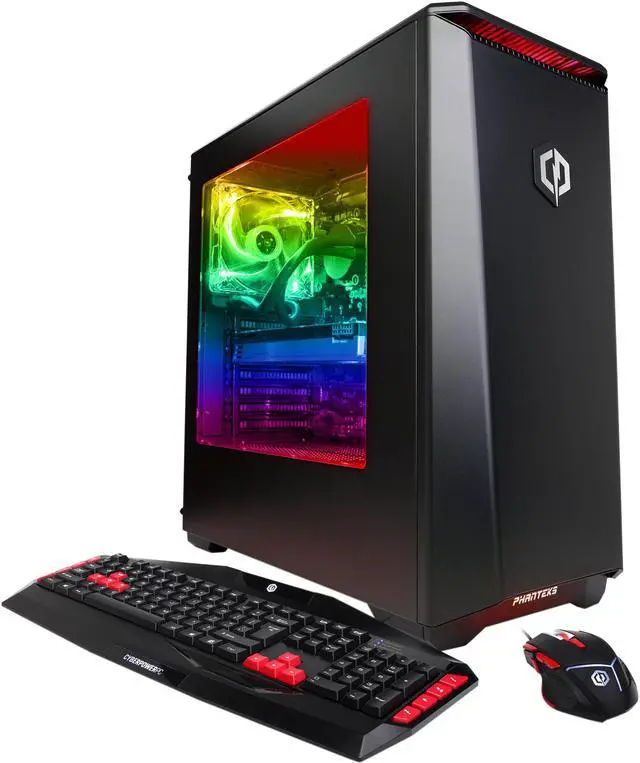 Main image of CyberpowerPC Desktop Computer Panzer VR XL 2000 Intel Core i7-6900K 32GB DDR4 3TB HDD 480GB SSD GeForce GTX 1080 Windows 10 Home 64-Bit