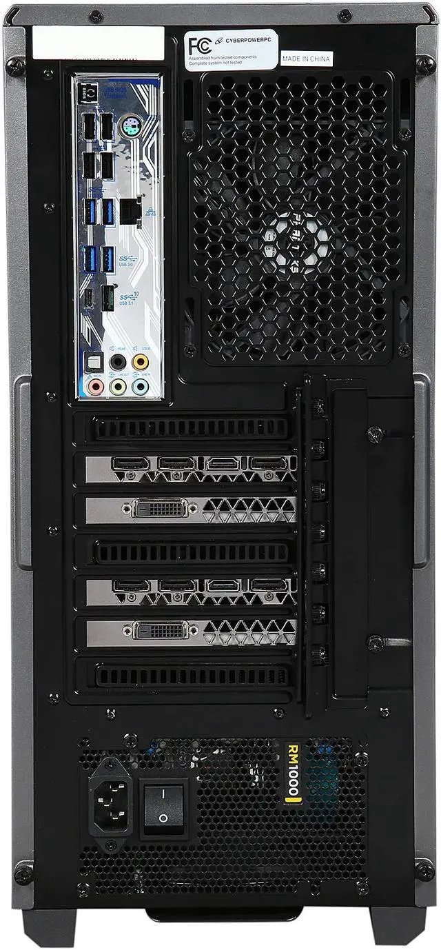 Alt view image 9 of 10 - CyberpowerPC Desktop Computer Panzer VR XL 3000 Intel Core i7-6950X 32GB DDR4 4TB HDD 480GB SSD GeForce GTX 1080
