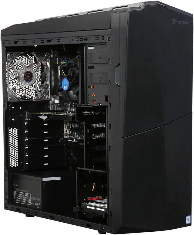 Alt view image 7 of 10 - CyberpowerPC Desktop Computer Gamer Xtreme S136 Intel Core i5-6402P 4GB DDR4 1TB HDD AMD Radeon R7 240 Windows 10 Home 64-Bit