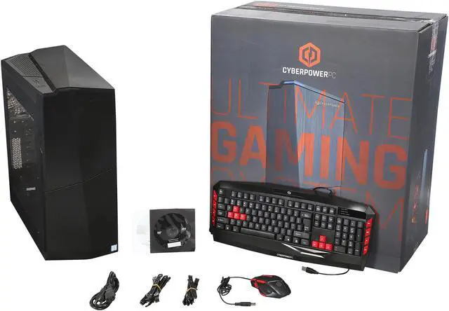 Alt view image 10 of 10 - CyberpowerPC Desktop Computer Gamer Xtreme S136 Intel Core i5-6402P 4GB DDR4 1TB HDD AMD Radeon R7 240 Windows 10 Home 64-Bit