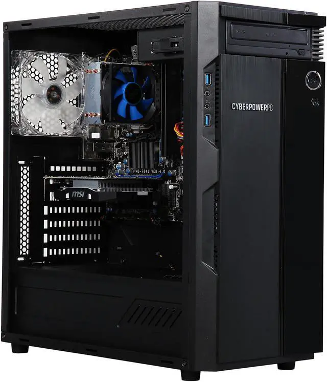 Alt view image 7 of 9 - CyberpowerPC Desktop Computer Gamer Ultra 2241 AMD FX-Series FX-8320 8GB DDR3 1TB HDD 120GB SSD GeForce GTX 1050 Ti Windows 10 Home 64-Bit
