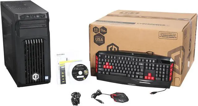Alt view image 9 of 9 - CyberpowerPC Desktop Computer Gamer Xtreme S216T Intel Core i7-7700K 8GB DDR4 1TB HDD GeForce GTX 1060 Windows 10 Home 64-Bit